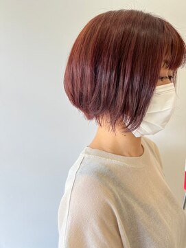 ビオトープ(Bio Top) ショートボブ×ハイライトカラー◎30代40代50代