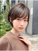 30代40代50代耳かけショート前髪なしハンサムショートカット小顔