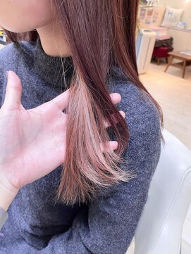 ヘアー クリエイティブ ハイ スタンダード(hair creative High-Standard) サーモンピンク×イヤリングカラー