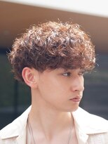 フィフス 天神大名(fifth) スペインカールパーマショートハーパーメンズカットフェード眉毛