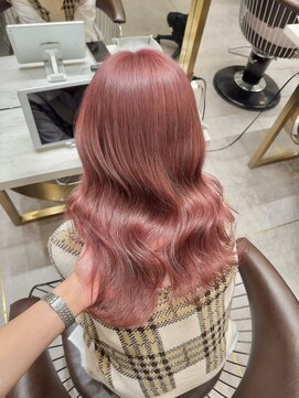 ロンド レア 天神大名店(Lond Le’a) デザインカラー/レイヤーカット/ウェットヘア/オリーブベージュ