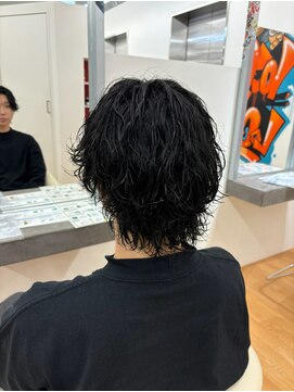 ビカム 名駅(become) 波巻きパーマ×メンズウルフ/名古屋/名駅