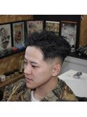 ピンパーマ×フェード