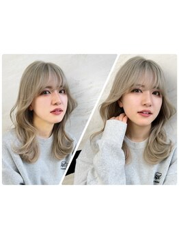 顔周りの韓国風カットはお任せ◎お手入れがしやすくまとまりやすいデザイン♪トレンド感のあるスタイルに★