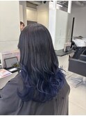 【ALIVE 夕貴】色落ちグレーのブルーグラデーションカラー♪