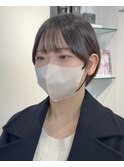 くびれヘア/アプリコットオレンジ/レイヤー/ショートボブ/韓国