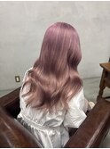 【viewt hair】ピンクカラー × セミロング 福山市