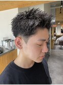 スパイキーショート刈り上げスパイキーショートアップバング