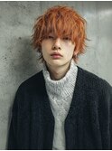 MEN’S HAIR/サーフカール/刈り上げセンターパート/ブリーチ