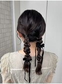 【亜衣莉】結婚式ヘア/横浜ヘアアレンジ/編み下ろし/ツイン