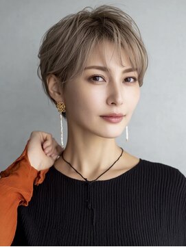 白髪ぼかし似合わせ大人ショート30代40代50代60代◎