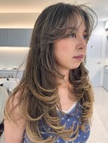 ノラ ウメダ(NORA UMEDA) 海外風ハイライトカラーカーテンバングレイヤーカット