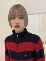 ホリデイズ ケアアンドスパ 練馬 豊島園(HOLIDAYS)&nbsp;【HOLIDAYS】ハイトーンミルクティーグレージュ×ショートボブ