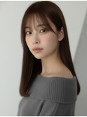 清楚系大人ストレートロング20代30代40代◎前髪ありセミディ赤羽