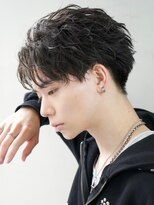 エイド 本店(aid) ルーズパーマショートアップバング刈り上げツーブロック