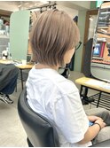 タッセルボブミルクティーベージュレイヤーボブ横浜ボブ