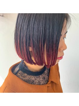 テクライズ 豊橋店(TECHRISE) グラデーション×すそカラー☆レッドバイオレット