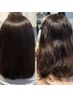 【髪質改善】カット+艶髪カラー+髪質改善縮毛矯正+トリートメント ￥28,050