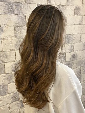 オースト ヘアー ステラ 新宿店(Aust hair Stella) ナチュラルハイライト×メルティカラーベージュ　Y