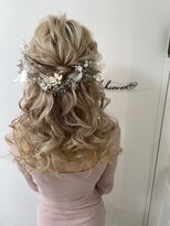 アチーブ 三宮(Achieve)&nbsp;ドライフラワーが可愛いハーフアップ(ヘアセット専門店Achieve)