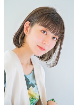 ヘアサロンガリカアオヤマ(hair salon Gallica aoyama) イヤリングカラー/インナーカラー ワンカールナチュラルボブ