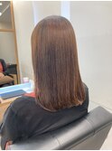 自然なケアストレート×重ためレイヤー/20代30代40代
