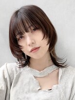 アイティーバイアルバム 北千住店(IT by ALBUM)&nbsp;エッジウルフスタイル_マチルダボブピンクベージュ_99317