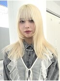 ブロンドヘア×ケアブリーチ×ハイトーン