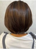 大人ボブ 夏のうねりに髪質改善Trと艶感カラー#2