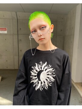 レコ 渋谷(LECO) ネオングリーンのバズカット