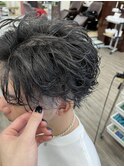 インナーカラーセンターパート
