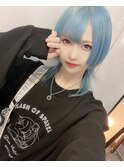 ターコイズペールブルー中性ウルフ