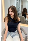 サナミディアム_メルティカラーフェミニンロング似合わせカット