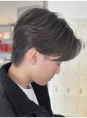 センターパートニュアンスパーマツーブロックマッシュ辻堂