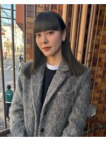 木村美容店&nbsp;［木村美容店］カーキベージュ　ロブ　透明感カラー