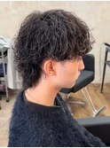 波巻きウルフパーマ
