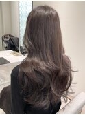 チョコレートブラウン艶髪ロングレイヤー