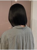 ぱつっとbob × 暗めolive brown