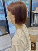 ブリーチなしダブルカラー明るめブラウンベージ20代30代40代ボブ