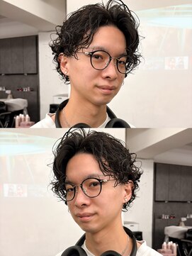 メンズレコ 渋谷(MEN'S LECO) メンズカットメンズパーマセンターパートスパイラルパーマ