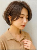 大人美人ハンサムショート/耳かけ丸みショート/ショコラブラウン