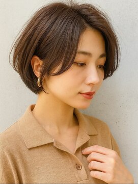 大人美人ハンサムショート/耳かけ丸みショート/ショコラブラウン
