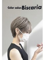 カラーサロンビスカリア 相模原エリア 淵野辺駅店(Color salon Biscaria)&nbsp;ショート白髪ぼかしハイライト艶カラー