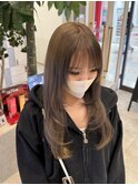 ミルクティーベージュ×レイヤーカット