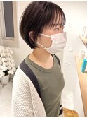 *滝田*顔まわり小顔丸みショートボブ似合わせカット20代30代40代