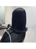 ミディアム/ブリーチ無しディープブルー