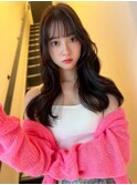 韓国ヘア×ラフ巻き×くびれバング×ヨシンモリ