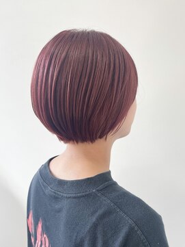 ヘアーブレイス(hair brace) ショート×ボルドーカラー　stylist中村