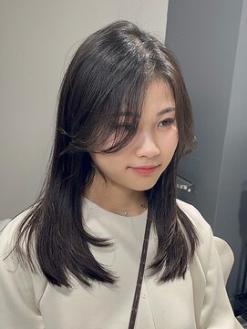 ジアン バイ ミルボン 西宮ガーデンズプラス(GIEN by milbon) 韓国系暗髪×顔まわり長めバングス