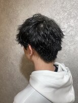 ラルス(Larus)&nbsp;ベリーショート/ダークアッシュ/ニュアンスパーマ/韓国マッシュ